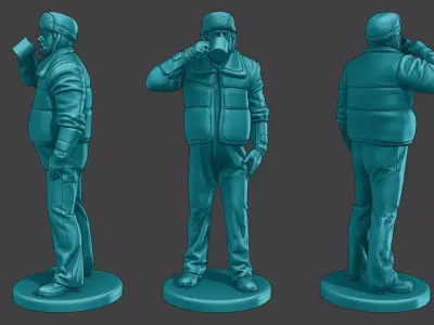 Actual Male Truck Driver AMTD 010 3D print model