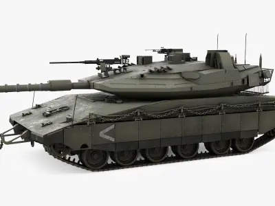  Dirty Israeli Tank Merkava 5 Olive 