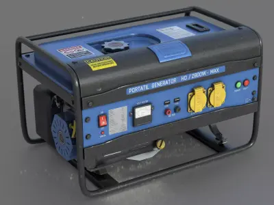 Electric Generator Low-poly 3D model buy