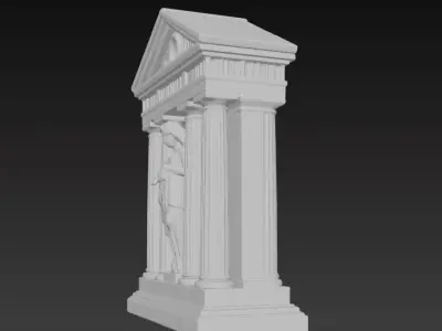 Ancient Greek Wall Relief Decor Series 1 3D print model