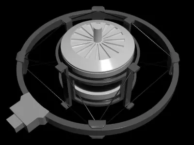 Dual FPV Motor - Shock Mount - Concept 3D model