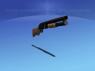 Tactical 12 Gauge Shotgun Woodstock 3D model