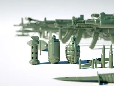 Military equipment 3D print model