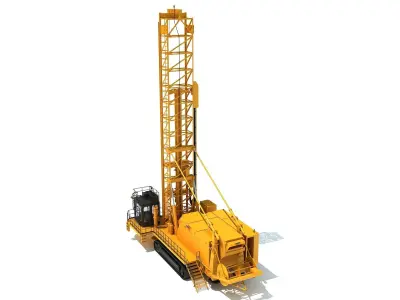 Rotary Drilling Rig 3D model get