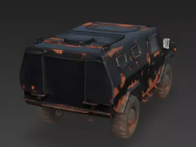 Rusted Stealth APC 3D Model Low-poly 3D model