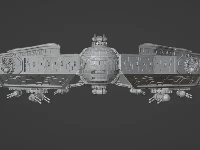 Star Wars Ship Low Poly Look 3D model