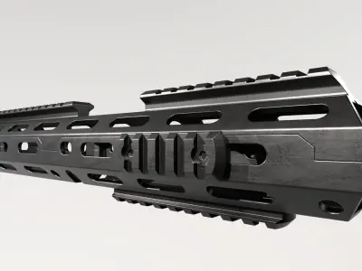 Rail-AR 15-LowPoly Low-poly 3D model