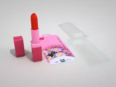 Card 04 Batton Red 3D model