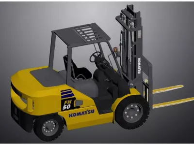 Forklift 3D model by liuluhong - Textured