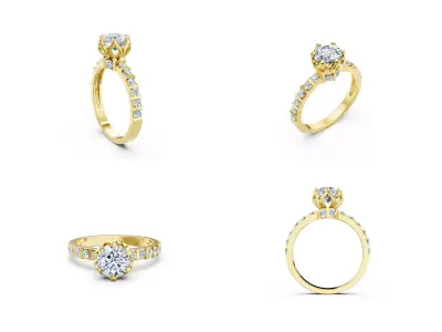 25 Engagements Rings CAD files 3dm Printable Jewelry  part 1 3D print model