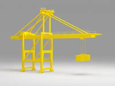 Crane port 3D model