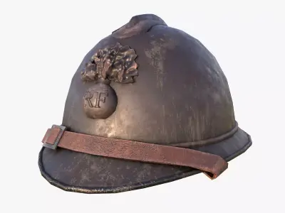 M15 Adrian Helmet Low-poly 3D model