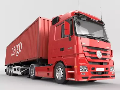 MERCEDES-BENZ-Actros-1860 Add Container 3D model