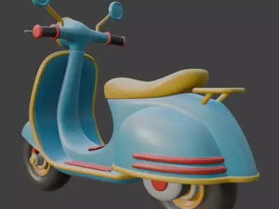 Scooter 3D Model 3D model