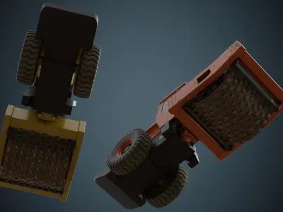 Compactor 2B Low-poly 3D model