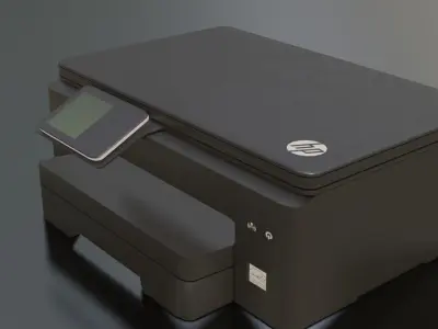 Hp photocopy machine  Low-poly 3D model