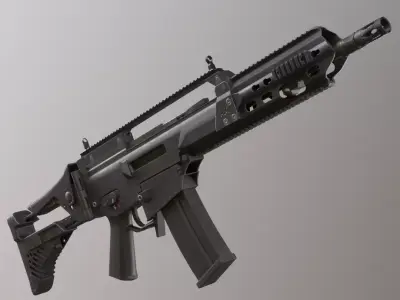 G36KA4 Assault Rifle - Game Ready  Low-poly 3D model