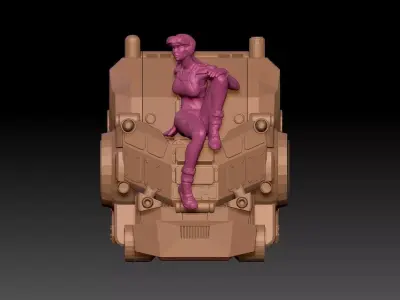 APOCALYPSE PILOTA MECHA GARAGE MILITARY 1 3D print model