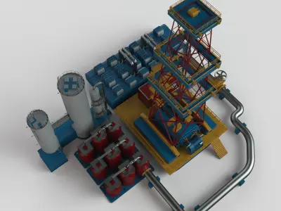 Gas Platform 3D model