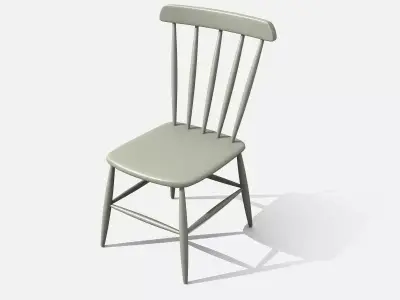 Realistic Wooden Chair 3D model