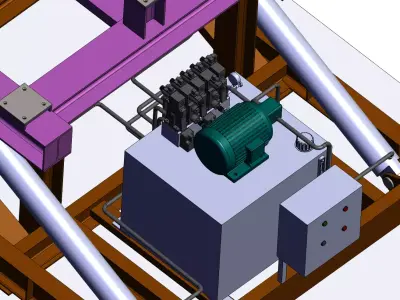 90 degree large turning table 3D model