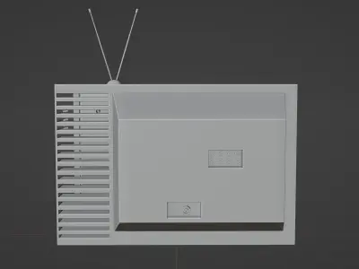 Vintage TV Retro Old Television 3D model