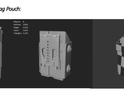 Zero 9 double mag case Low-poly 3D model