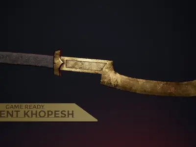 Game Ready Ancient Khopesh Low-poly 3D model