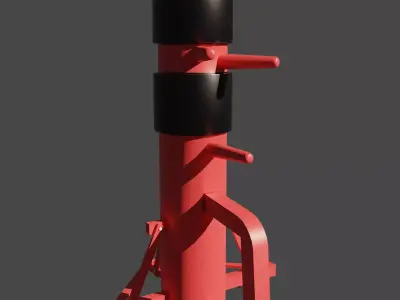 Wing Chun Wooden Dummy Low-poly 3D model
