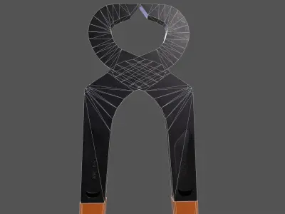 pincers pair of scissors Low-poly 3D model