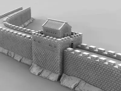 Part 5 - Chinese traditional house  3D print model