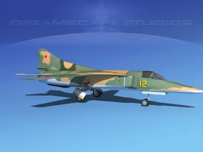 Mig-27 Flogger LP Russia 2 Low-poly 3D model