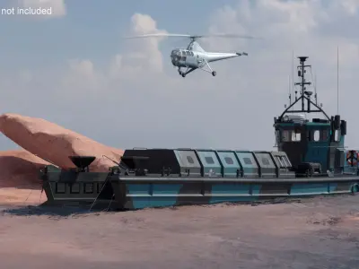 LCVP Landing Craft 3D model