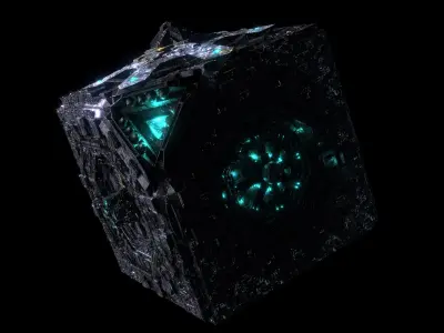Sci-Fi Cube Mothership 3D model