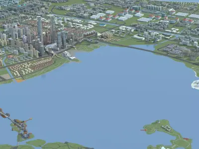 Suzhou Industrial Park   Jinji Lake   Suzhou CBD 3D model