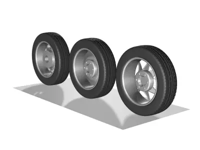 Three wheels 3D model