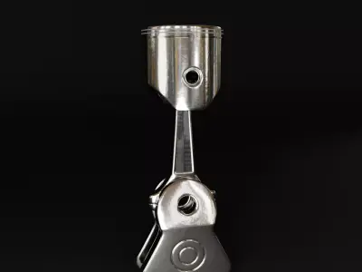 Mechanical Piston-Rigged and Animated 3D model