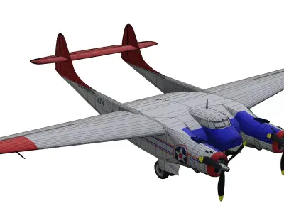 Burnelli Loadmaster Low-poly 3D model