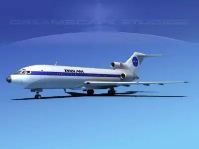 Boeing 727-100 Pan Am 1 3D model