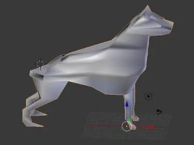 Dog Wolf 1st Model Free 3D model