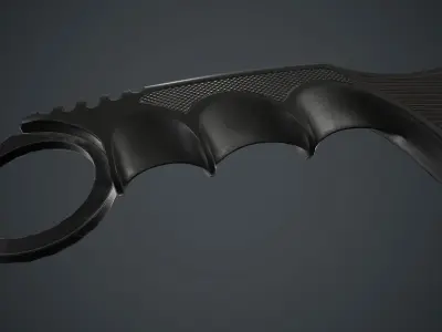 Military Karambit Knife PBR Game Ready Low-poly 3D model