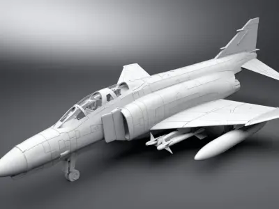 F4 Phantom Scale model  3D print model