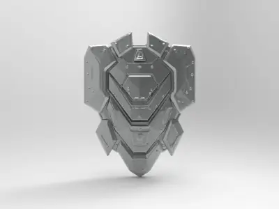  sci-fi fantasy shield  3D print model