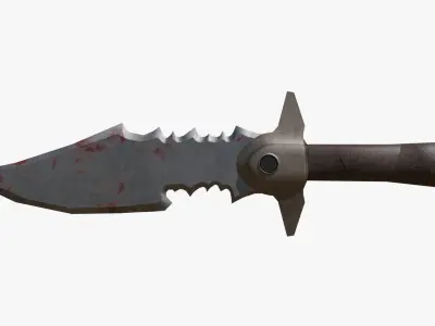 Post-Apocalyptic Knife Low-poly 3D model
