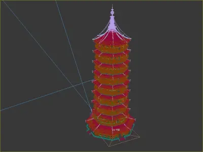 Chinese Ancient Pagoda pagoda 3D model