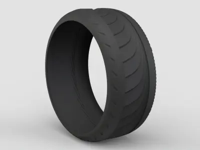 goodyear tripple-tube tire concept futuristic tyre 3D model