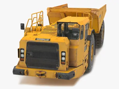 Mining Truck CAT AD45B Dirty 3D model