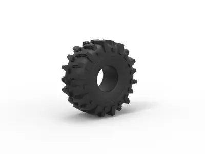 Offroad tire 25 Scale 1 to 10 3D print model