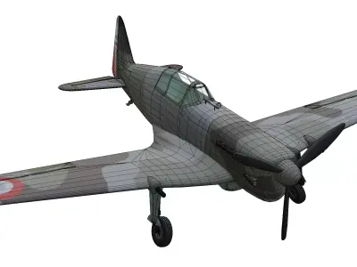 Morane-Saulnier MS406 Low-poly 3D model