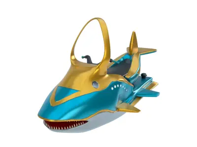 Shark Racer Jet Ski 3D Model Low-poly 3D model